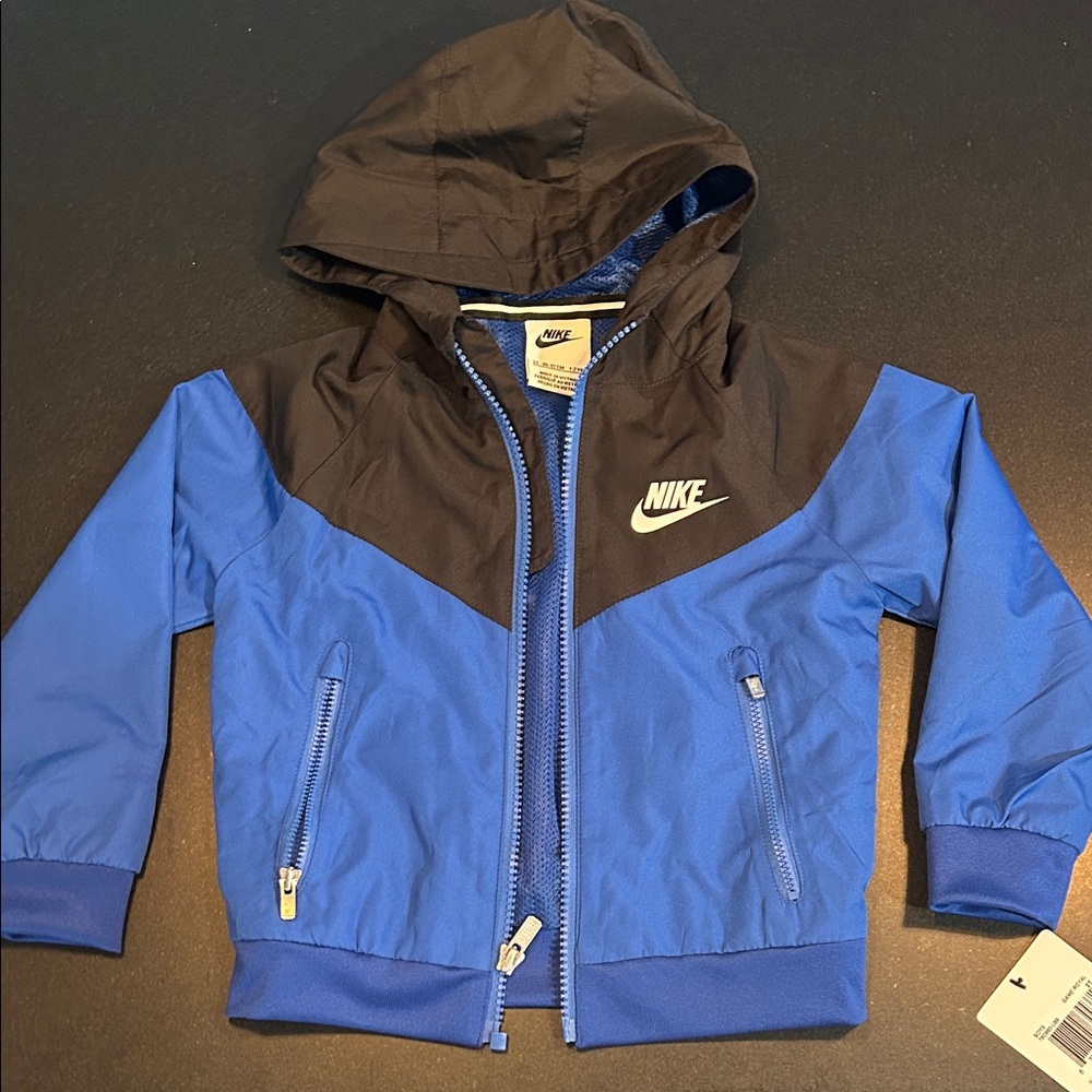Nike Black and Blue Kids' Jacket
